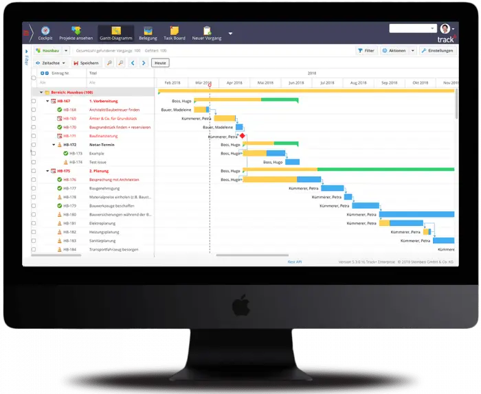 Allegra Project Management System on Screen